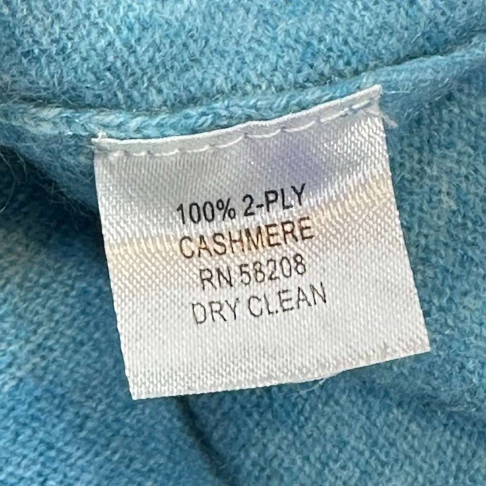Lauren Hansen 100%‎ Cashmere Colorblock Sweater Women's Blue Pullover Luxury